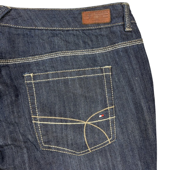 Tommy Hilfiger Capri Jeans Plus Sz 20 Cropped Wide-Leg Stretch Dark Wash Y2K NEW - Picture 8 of 14